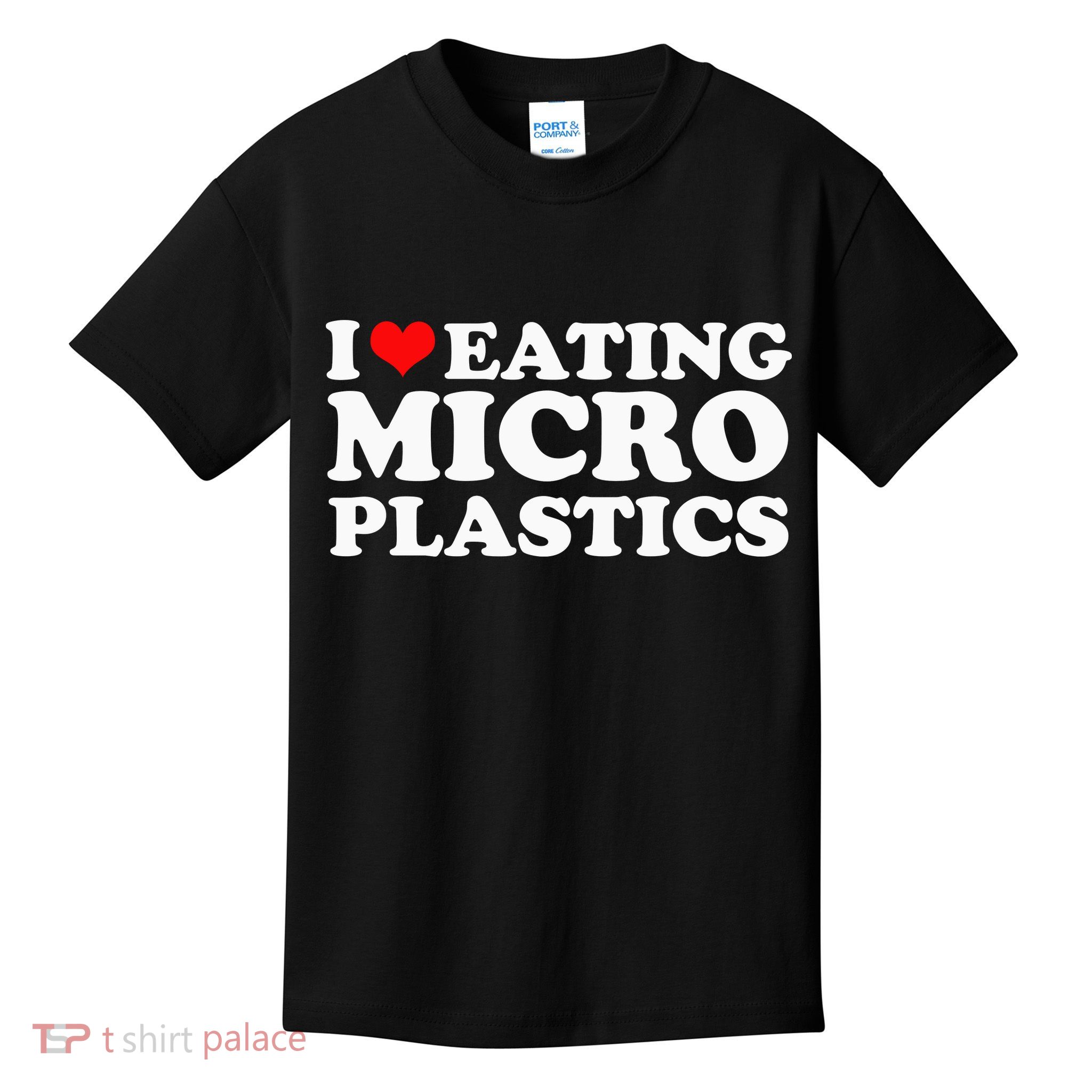 I Love Eating Microplastics Heart To Eat Micro Plastic Kids T-Shirt