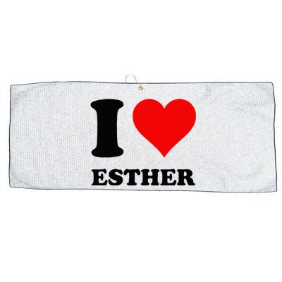 I Love Esther Large Microfiber Waffle Golf Towel