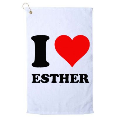 I Love Esther Platinum Collection Golf Towel