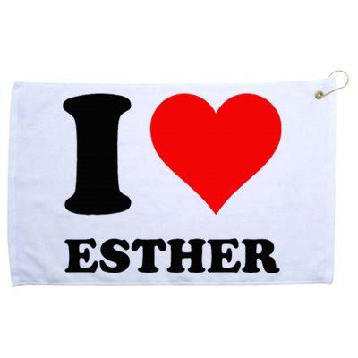 I Love Esther Grommeted Golf Towel