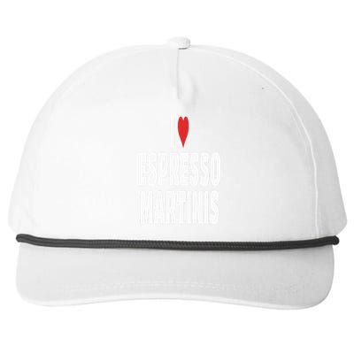 I Love Espresso Martinis Snapback Five-Panel Rope Hat