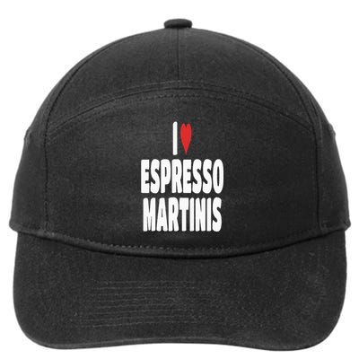 I Love Espresso Martinis 7-Panel Snapback Hat