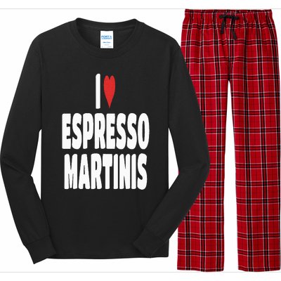 I Love Espresso Martinis Long Sleeve Pajama Set