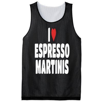 I Love Espresso Martinis Mesh Reversible Basketball Jersey Tank