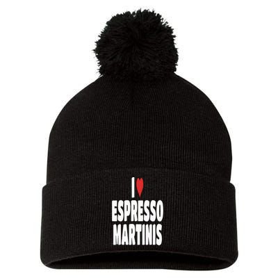 I Love Espresso Martinis Pom Pom 12in Knit Beanie