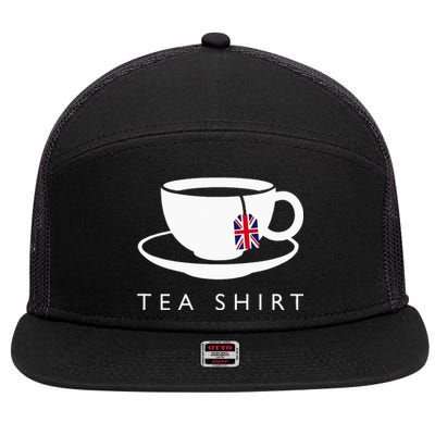 I Love English Tea Uk Flag Fun Novelty Souvenir Memorabilia 7 Panel Mesh Trucker Snapback Hat