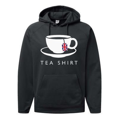 I Love English Tea Uk Flag Fun Novelty Souvenir Memorabilia Performance Fleece Hoodie