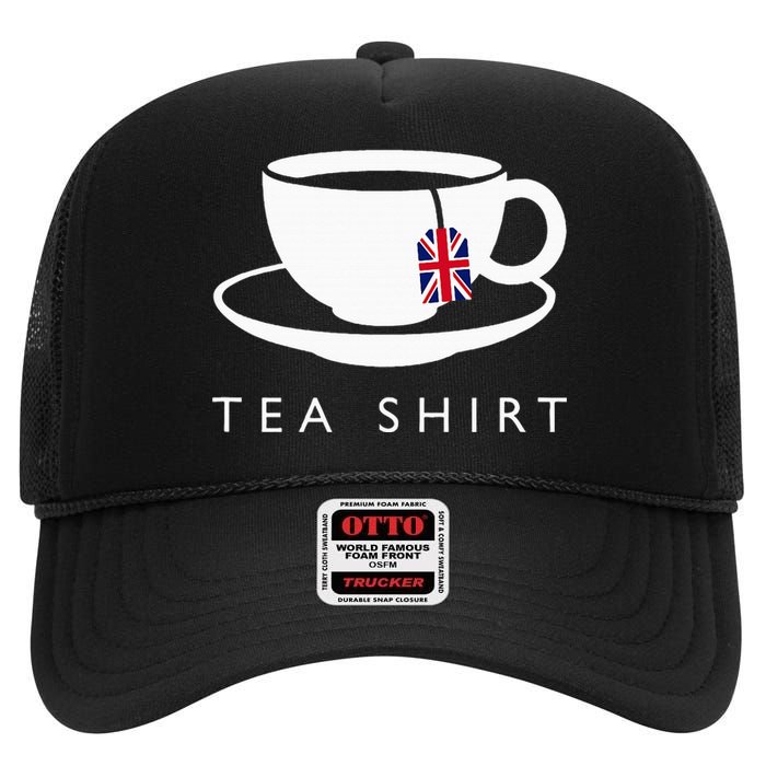 I Love English Tea Uk Flag Fun Novelty Souvenir Memorabilia High Crown Mesh Back Trucker Hat