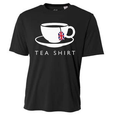 I Love English Tea Uk Flag Fun Novelty Souvenir Memorabilia Cooling Performance Crew T-Shirt