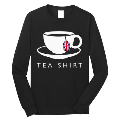 I Love English Tea Uk Flag Fun Novelty Souvenir Memorabilia Long Sleeve Shirt