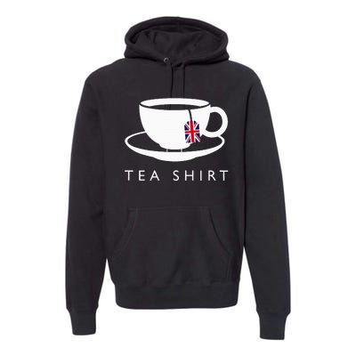 I Love English Tea Uk Flag Fun Novelty Souvenir Memorabilia Premium Hoodie