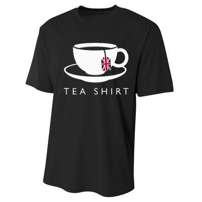 I Love English Tea Uk Flag Fun Novelty Souvenir Memorabilia Performance Sprint T-Shirt