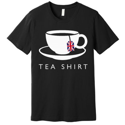 I Love English Tea Uk Flag Fun Novelty Souvenir Memorabilia Premium T-Shirt