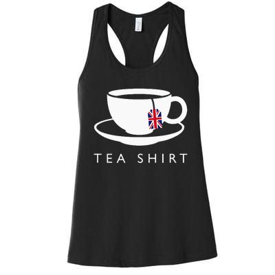 I Love English Tea Uk Flag Fun Novelty Souvenir Memorabilia Women's Racerback Tank