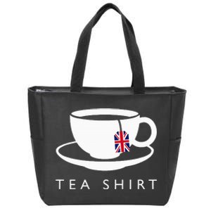 I Love English Tea Uk Flag Fun Novelty Souvenir Memorabilia Zip Tote Bag