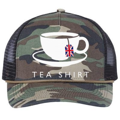 I Love English Tea Uk Flag Fun Novelty Souvenir Memorabilia Retro Rope Trucker Hat Cap