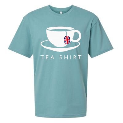 I Love English Tea Uk Flag Fun Novelty Souvenir Memorabilia Sueded Cloud Jersey T-Shirt