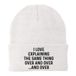 I Love Explaining The Same Thing Over And White Lie Party Knit Cap Winter Beanie