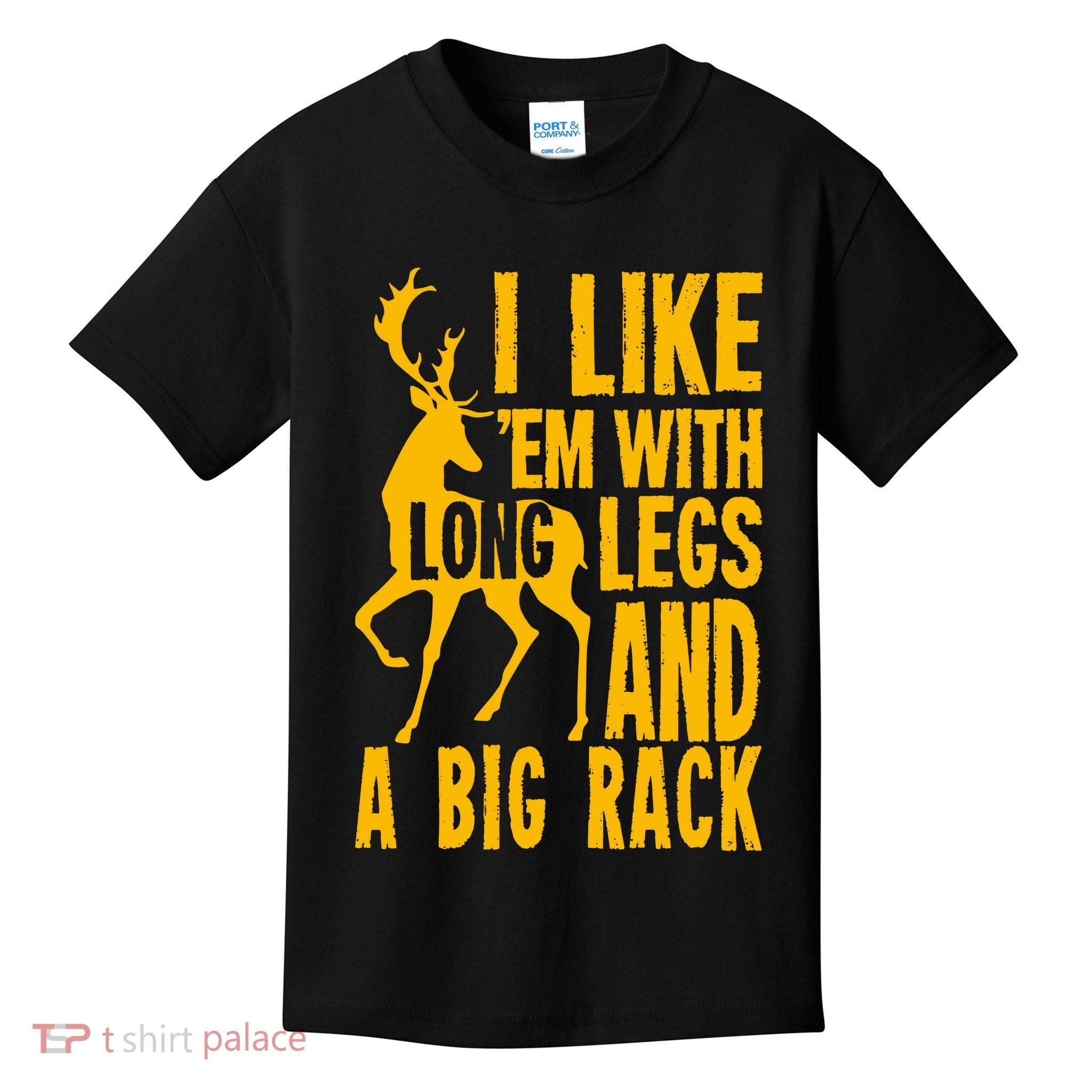 I Like Em With Long Legs And Big Rack Deer Hunting Premium Kids T-Shirt