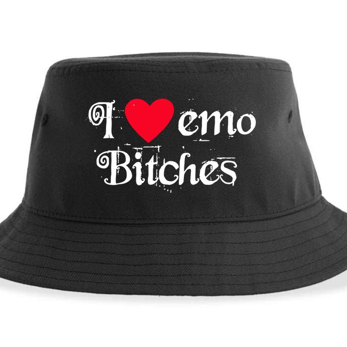 I Love Emo Bitches Sustainable Bucket Hat