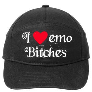 I Love Emo Bitches 7-Panel Snapback Hat