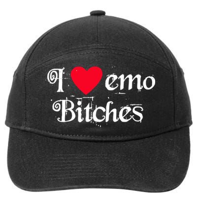 I Love Emo Bitches 7-Panel Snapback Hat