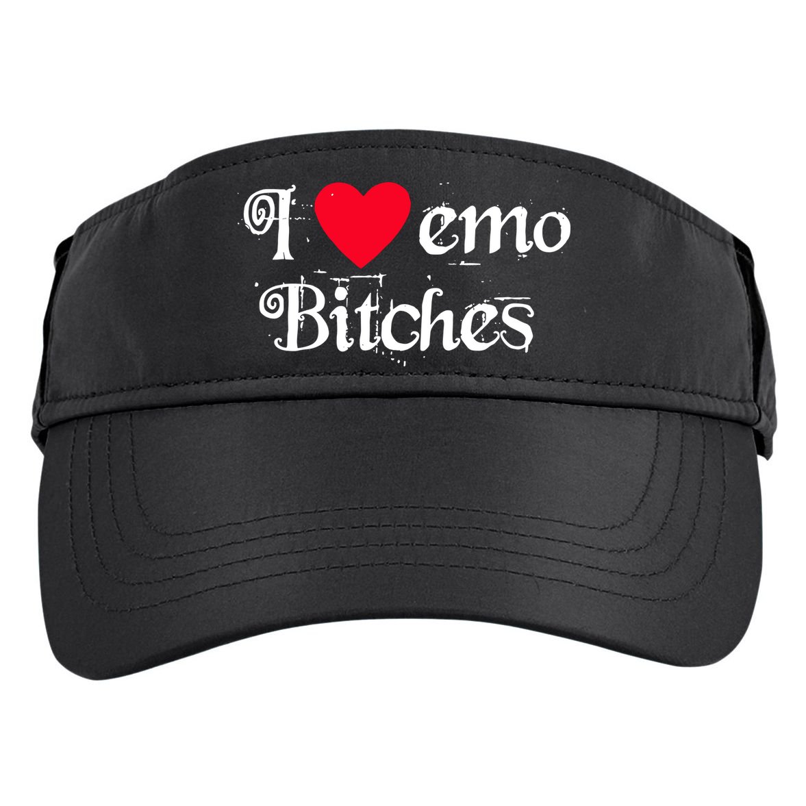 I Love Emo Bitches Adult Drive Performance Visor