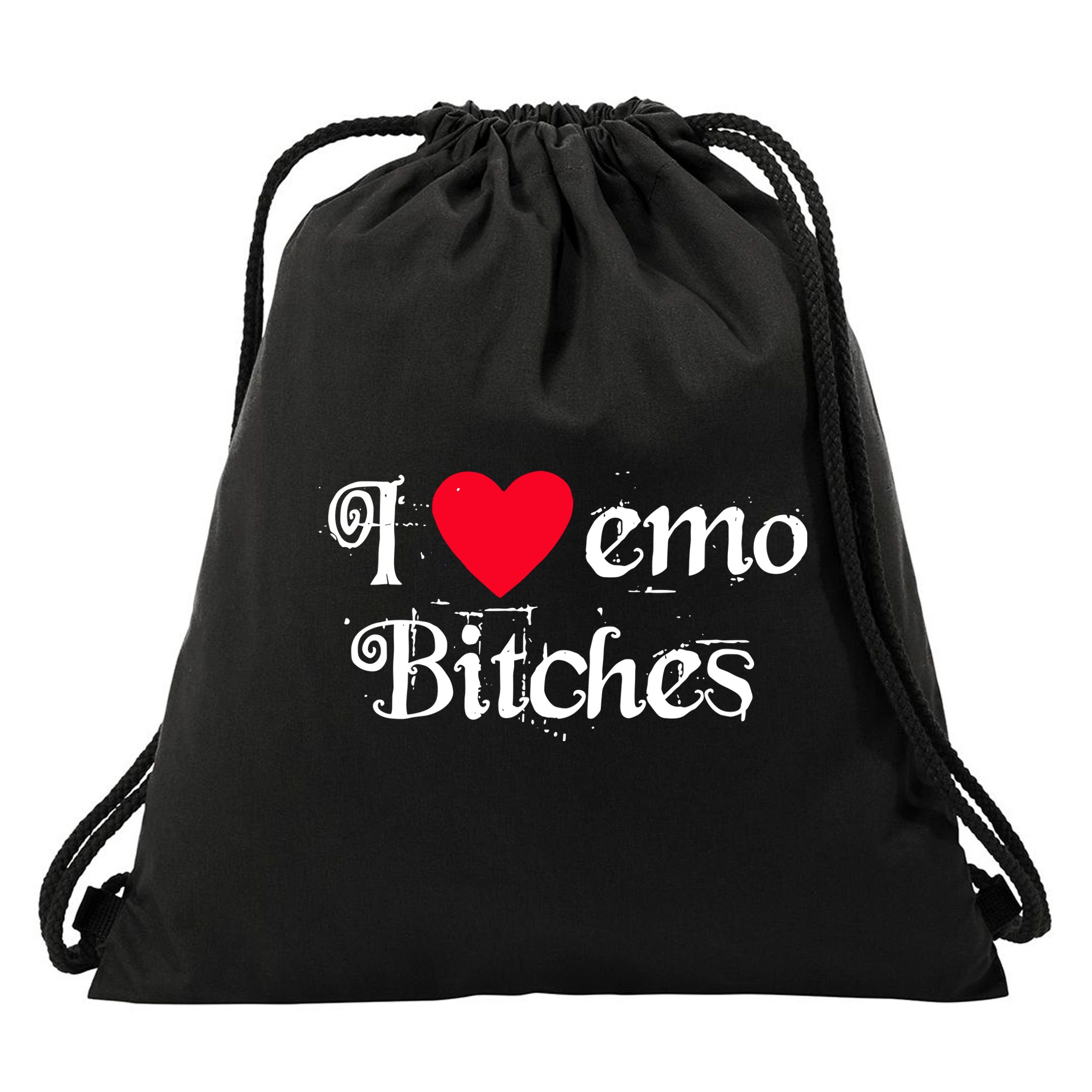 I Love Emo Bitches Drawstring Bag