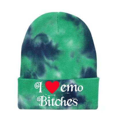 I Love Emo Bitches Tie Dye 12in Knit Beanie