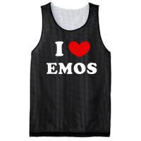 I Love Emos Mesh Reversible Basketball Jersey Tank