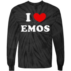 I Love Emos Tie-Dye Long Sleeve Shirt