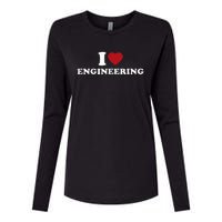 I Love Engineering Geeky Nerd Funny Teacher Womens Cotton Relaxed Long Sleeve T-Shirt