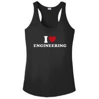 I Love Engineering Geeky Nerd Funny Teacher Ladies PosiCharge Competitor Racerback Tank