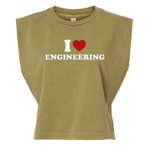 I Love Engineering Geeky Nerd Funny Teacher Garment-Dyed Women's Muscle Tee