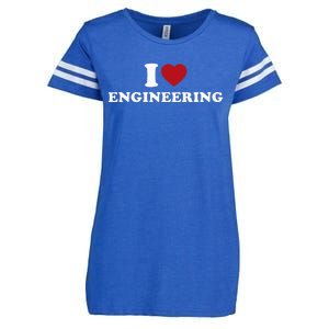 I Love Engineering Geeky Nerd Funny Teacher Enza Ladies Jersey Football T-Shirt