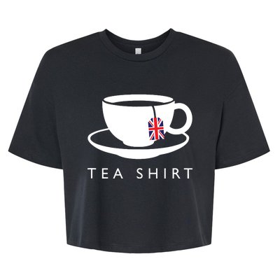 I Love English Tea Uk Flag Fun Novelty Souvenir Memorabilia Bella+Canvas Jersey Crop Tee