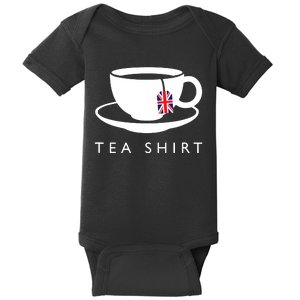 I Love English Tea Uk Flag Fun Novelty Souvenir Memorabilia Baby Bodysuit