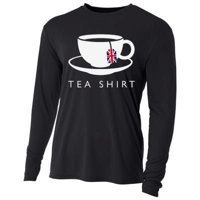 I Love English Tea Uk Flag Fun Novelty Souvenir Memorabilia Gift Cooling Performance Long Sleeve Crew