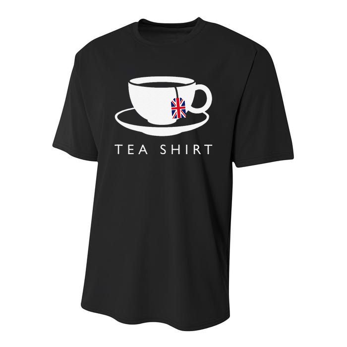 I Love English Tea Uk Flag Fun Novelty Souvenir Memorabilia Gift Youth Performance Sprint T-Shirt