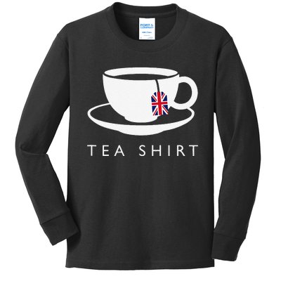 I Love English Tea Uk Flag Fun Novelty Souvenir Memorabilia Gift Kids Long Sleeve Shirt