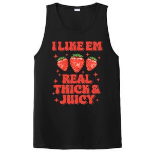 I Like Em Real Thick And Juicy Funny Strawberry Festival PosiCharge Competitor Tank