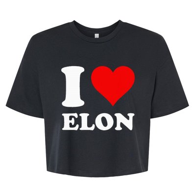 I Love Elon Bella+Canvas Jersey Crop Tee