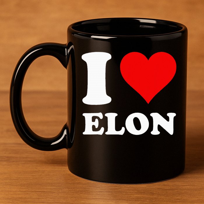 I Love Elon 11oz C Handle Ceramic Mug