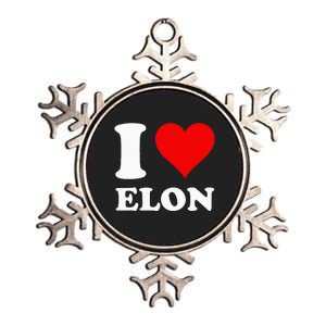 I Love Elon Metallic Star Ornament