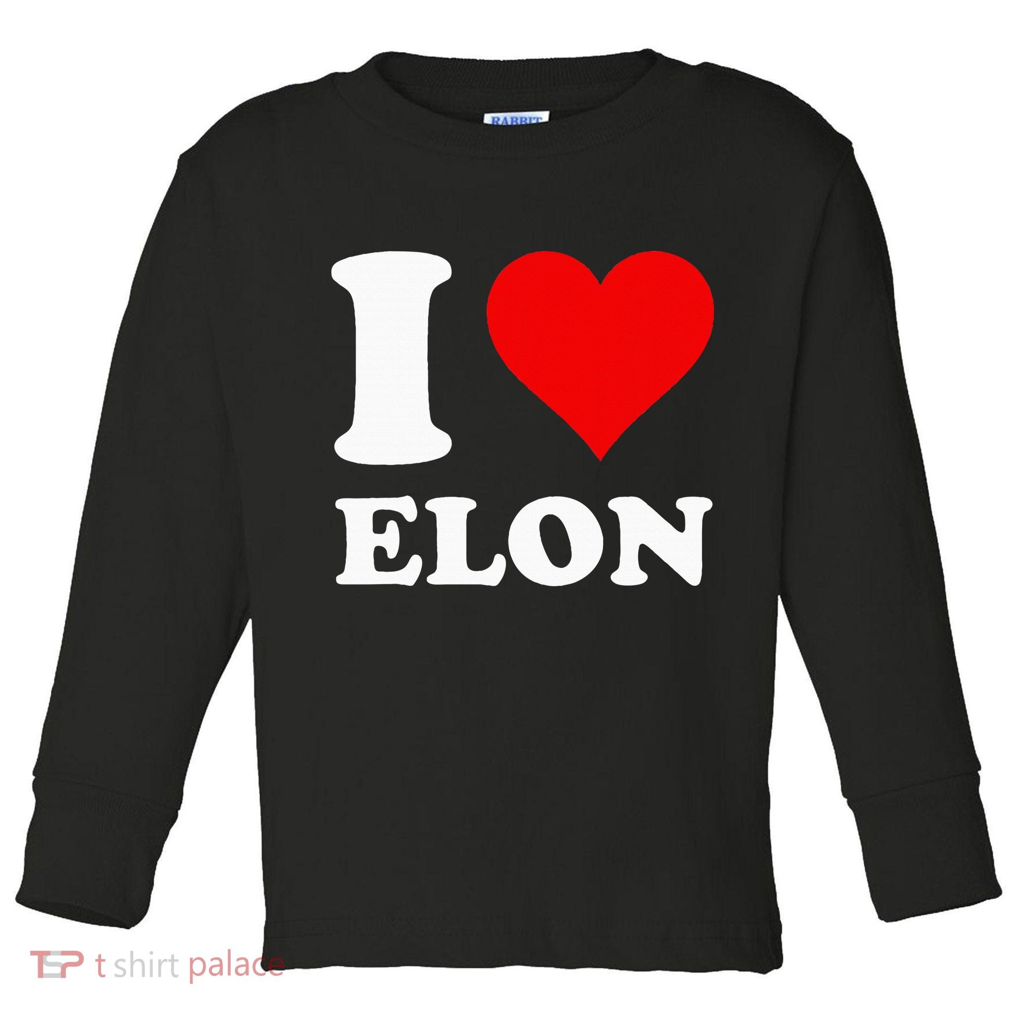 I Love Elon Toddler Long Sleeve Shirt