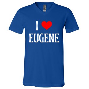 I Love Eugene I Heart Eugene Or Usa Holiday Travel Souvenir Gift V-Neck T-Shirt