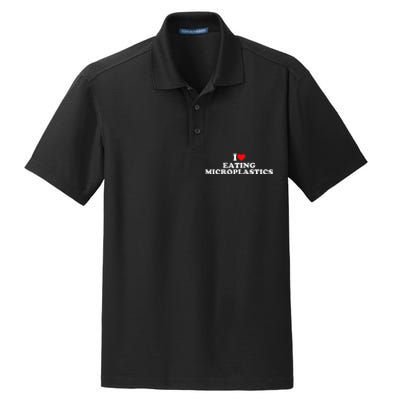 I Love Eating Microplastics Dry Zone Grid Polo