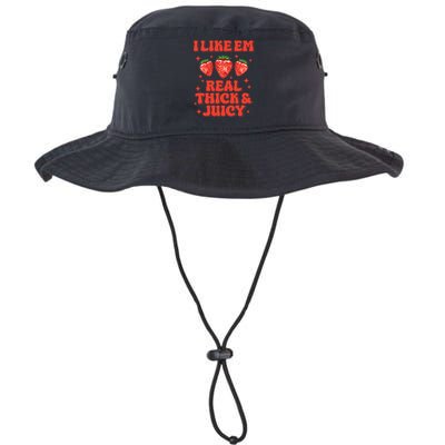 I Like Em Real Thick And Juicy Funny Strawberry Festival Legacy Cool Fit Booney Bucket Hat