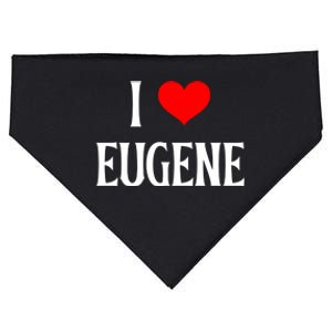 I Love Eugene I Heart Eugene Or Usa Holiday Travel Souvenir Gift USA-Made Doggie Bandana