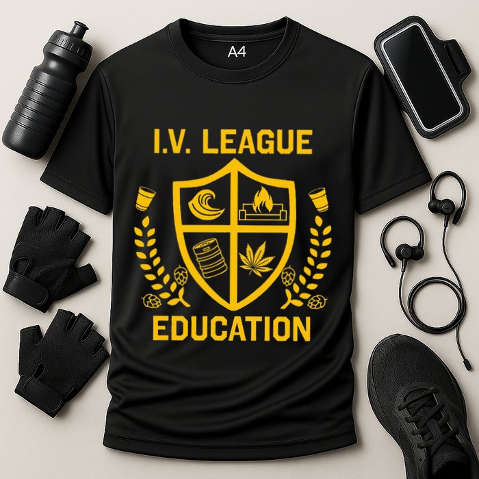 Iv League Education I Partied In Isla Vista Cooling Performance Crew T-Shirt
